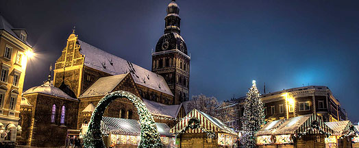 Mercado de Natal em Riga, Letônia. Foto: Alma de Viajante